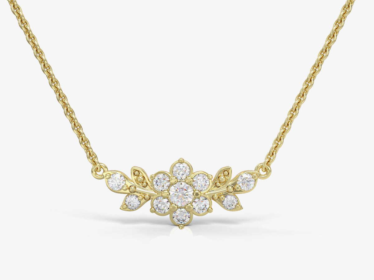 A short flowering branch gold chain