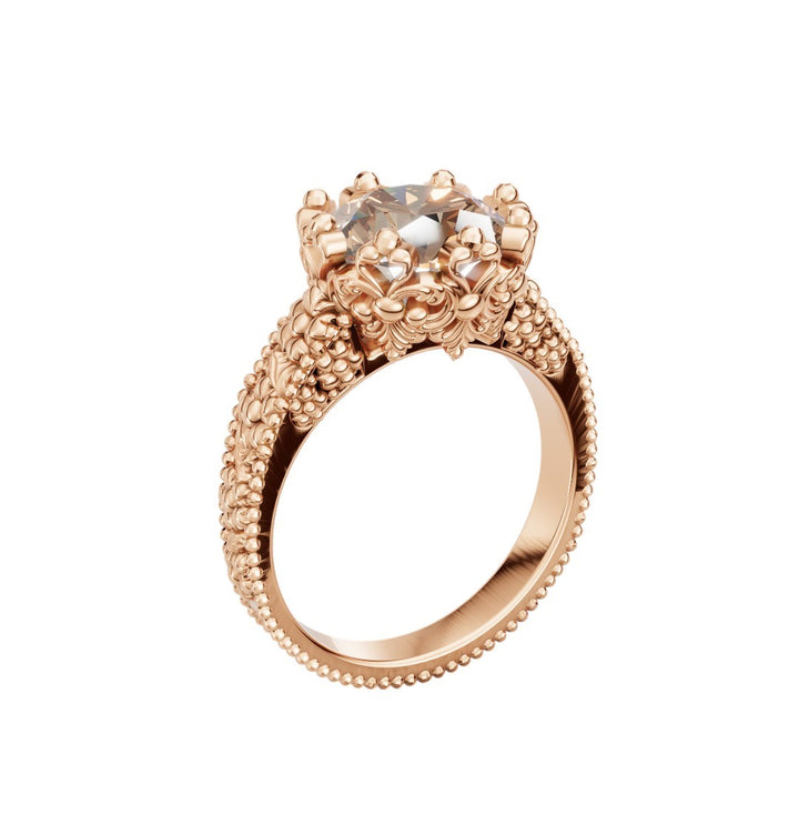 Juliet Morganite Champagne Gold Ring