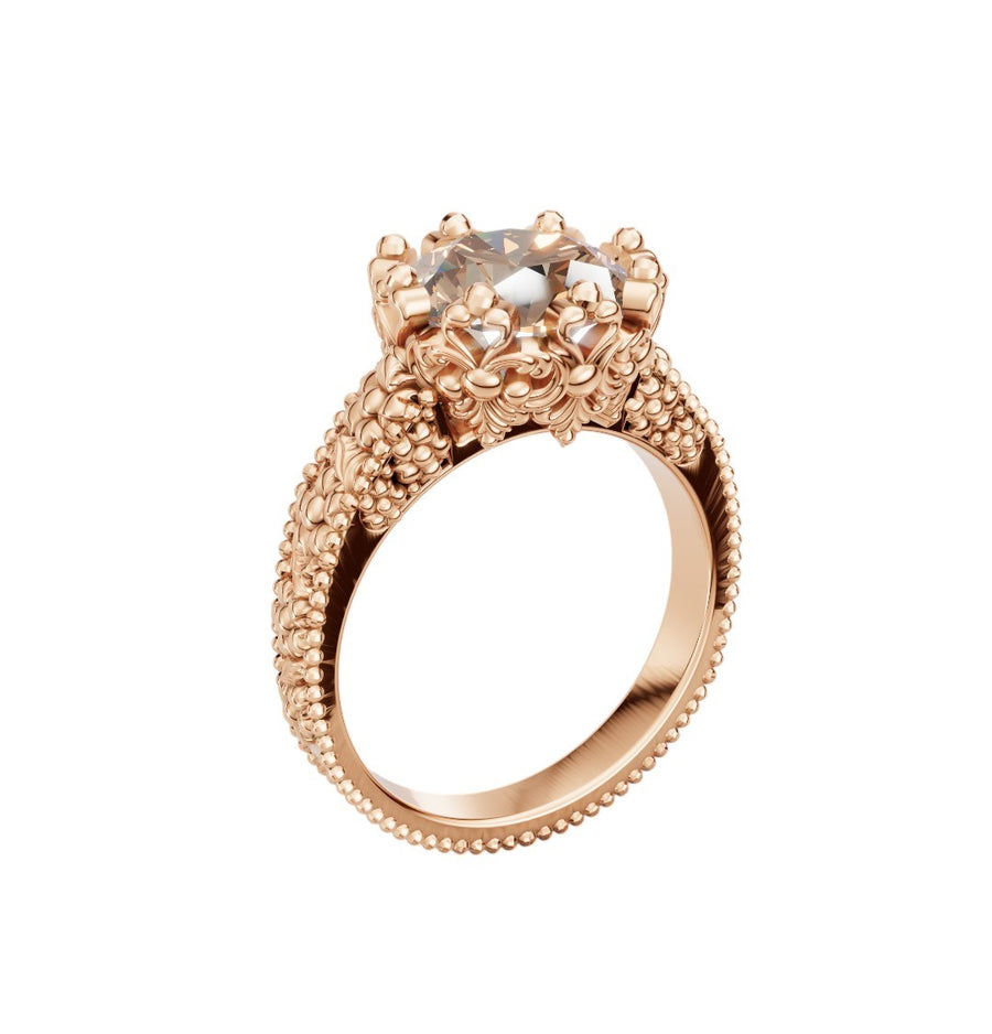 Juliet Morganite champagne gold ring