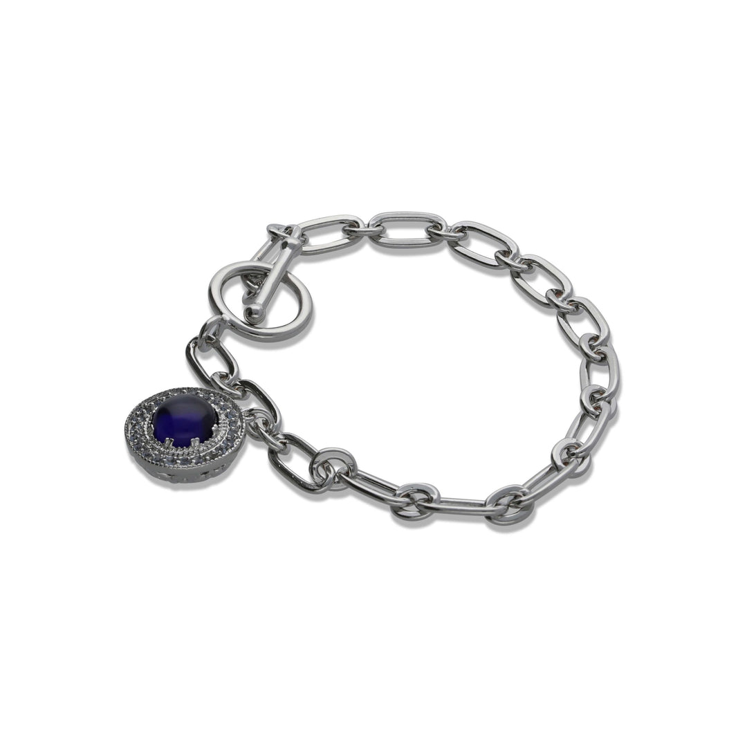 Nostalgia bracelet studded with blue crystal stones