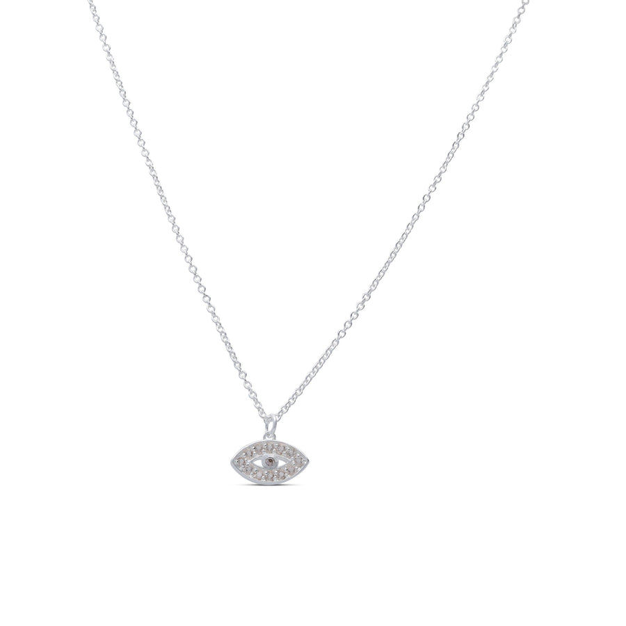 Ein Tova necklace studded with champagne colored crystal stones