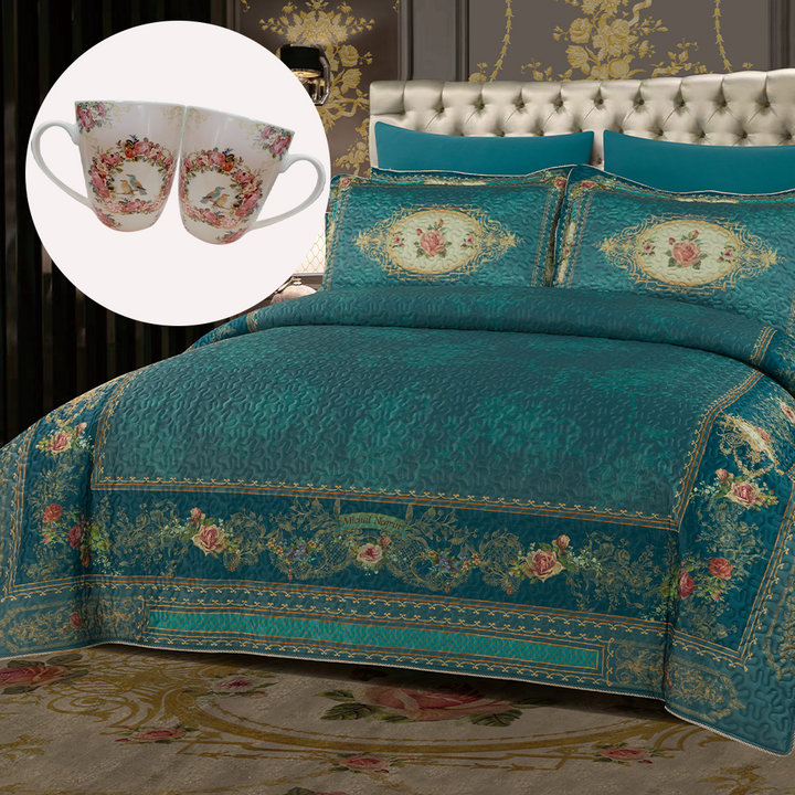 Valentine's Day treat package Veronica bedding set + 2 cups
