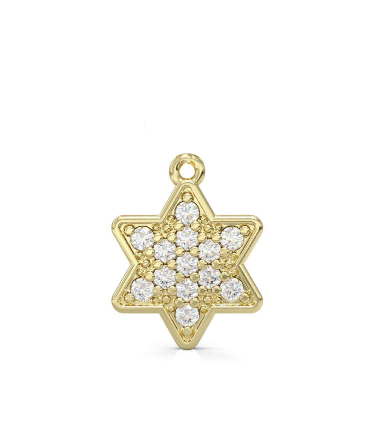 Star of David gold and diamond necklace
