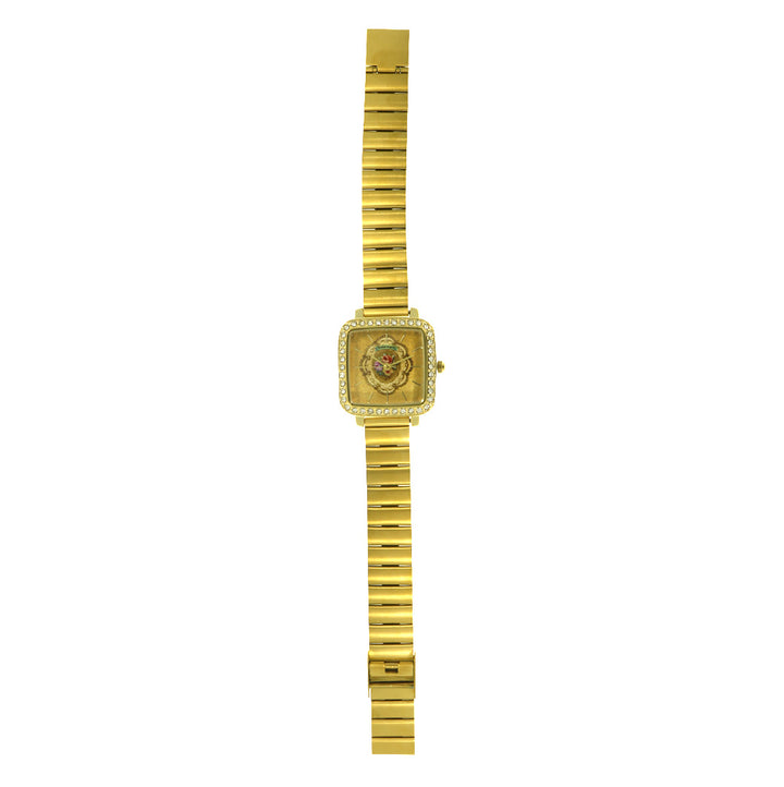 Luxury wristwatch with yellow gold plated