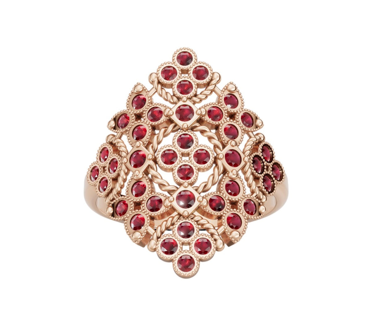 Ruby royalty gold ring
