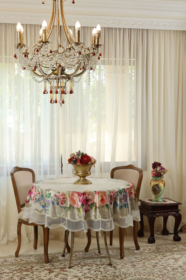 Sofia designed round decorative tablecloths