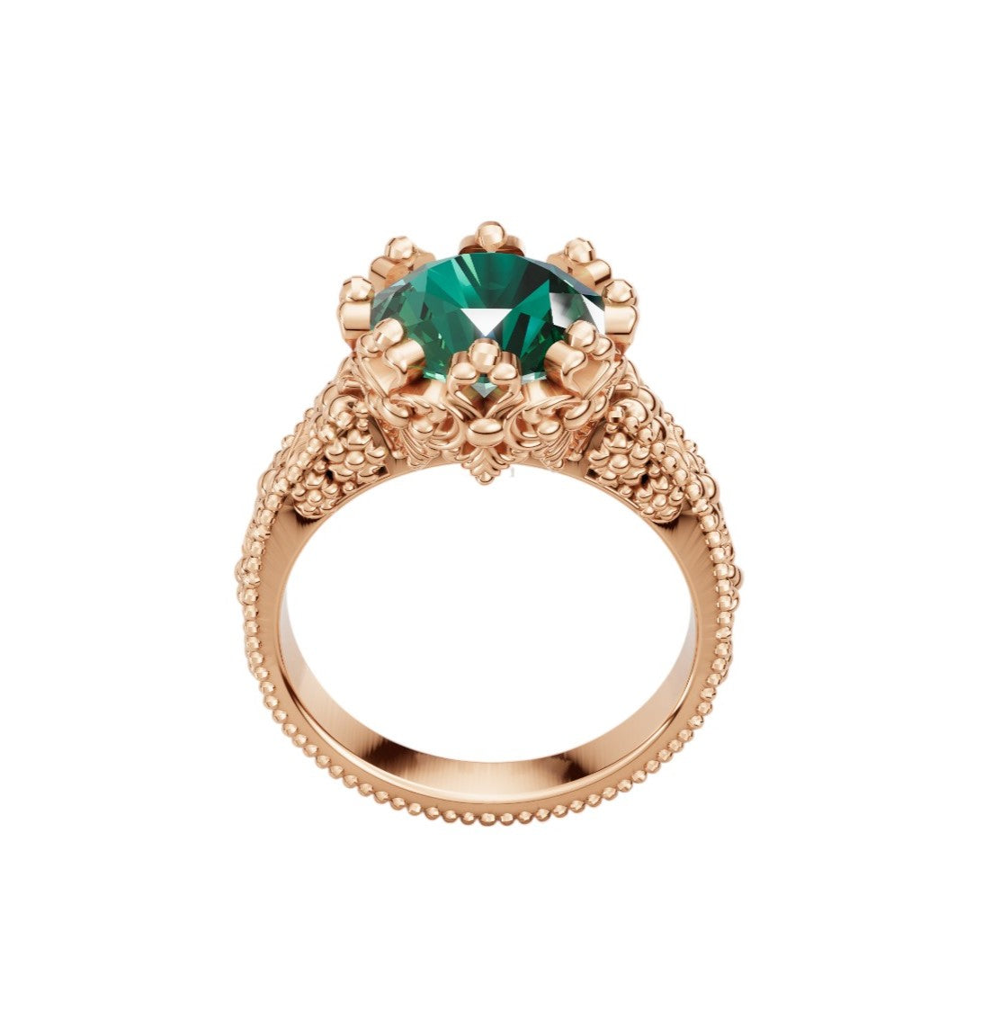 Juliet emerald gold ring