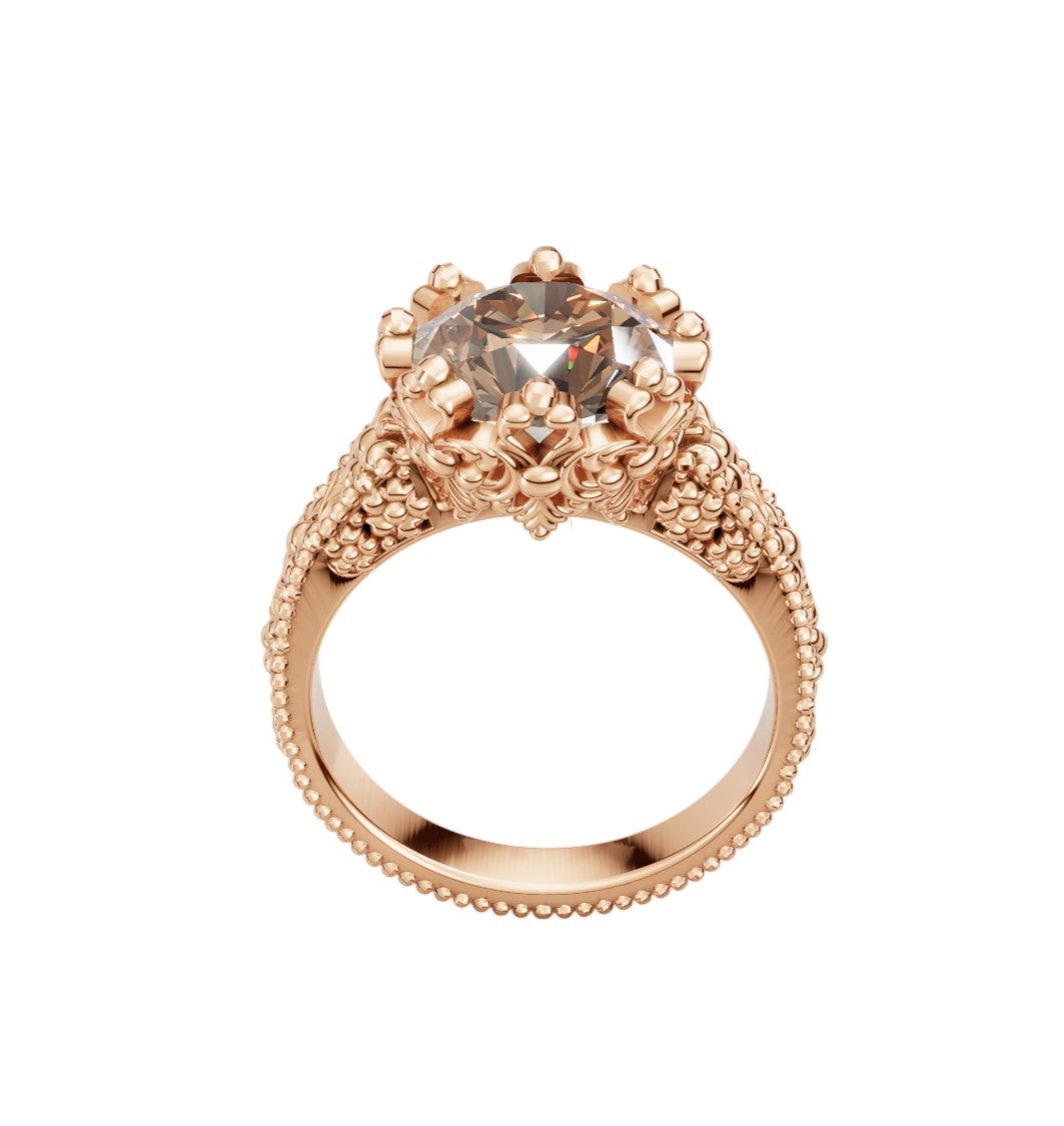 Juliet Morganite Champagne Gold Ring