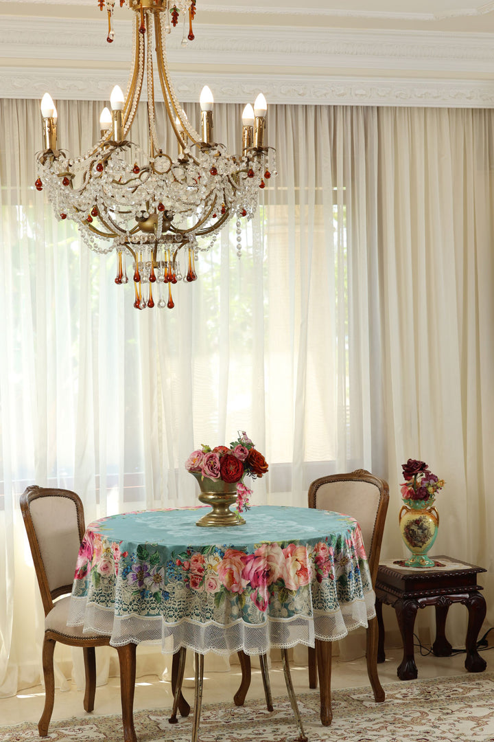 Sofia designed round decorative tablecloths