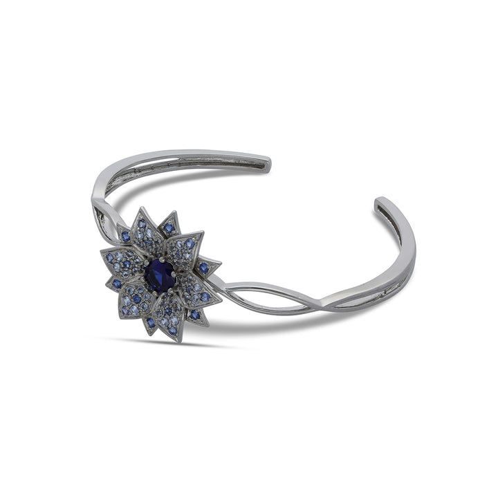 Bengal amaryllis bracelet studded with blue crystal stones