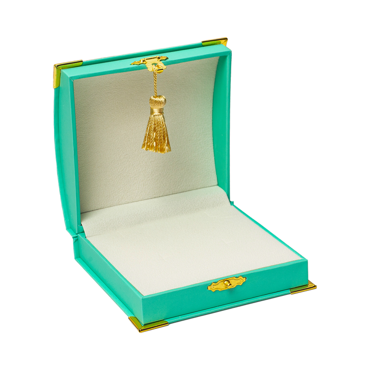 18K\24K gold plated necklace with a blue Mare drop synthetic opal pendant 