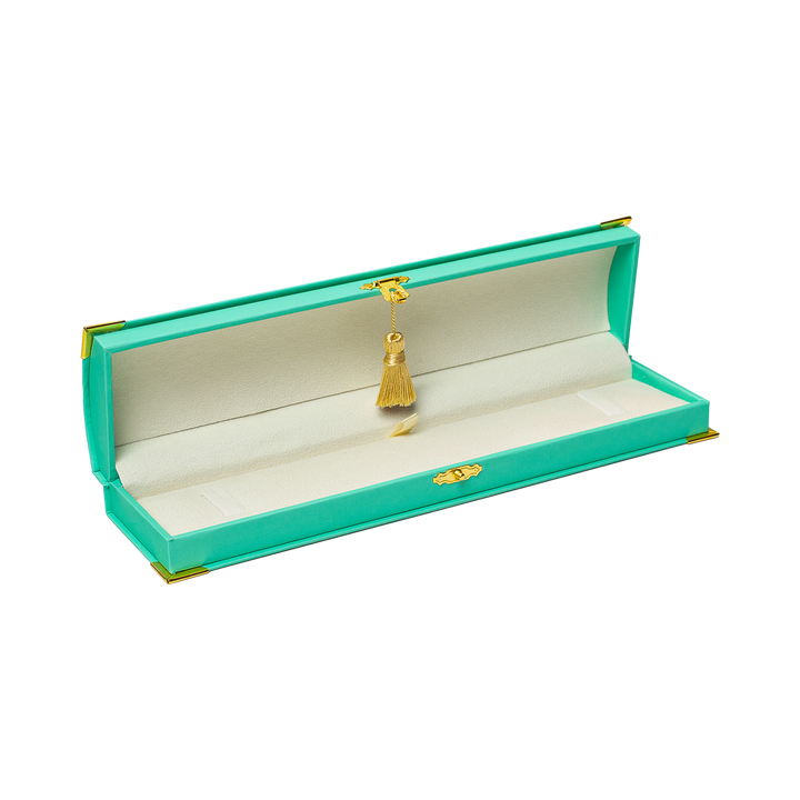 18K/24K Gold Plated Bracelet with Sky Blue Synthetic Opal - Mare - 5