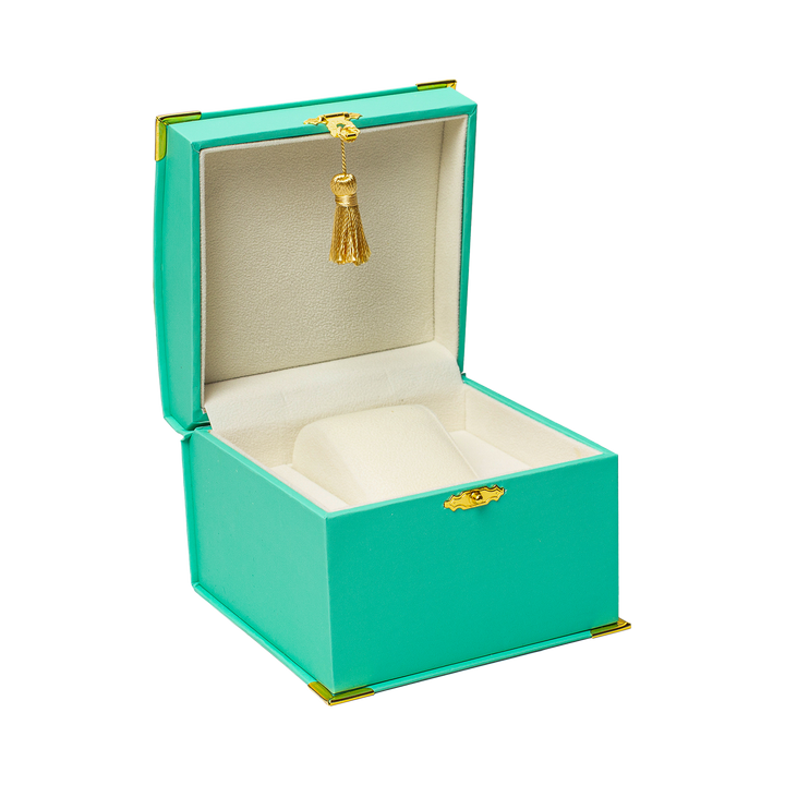 Women's wristwatch with 18K antique gold plating and a dial decorated with gold flowers 