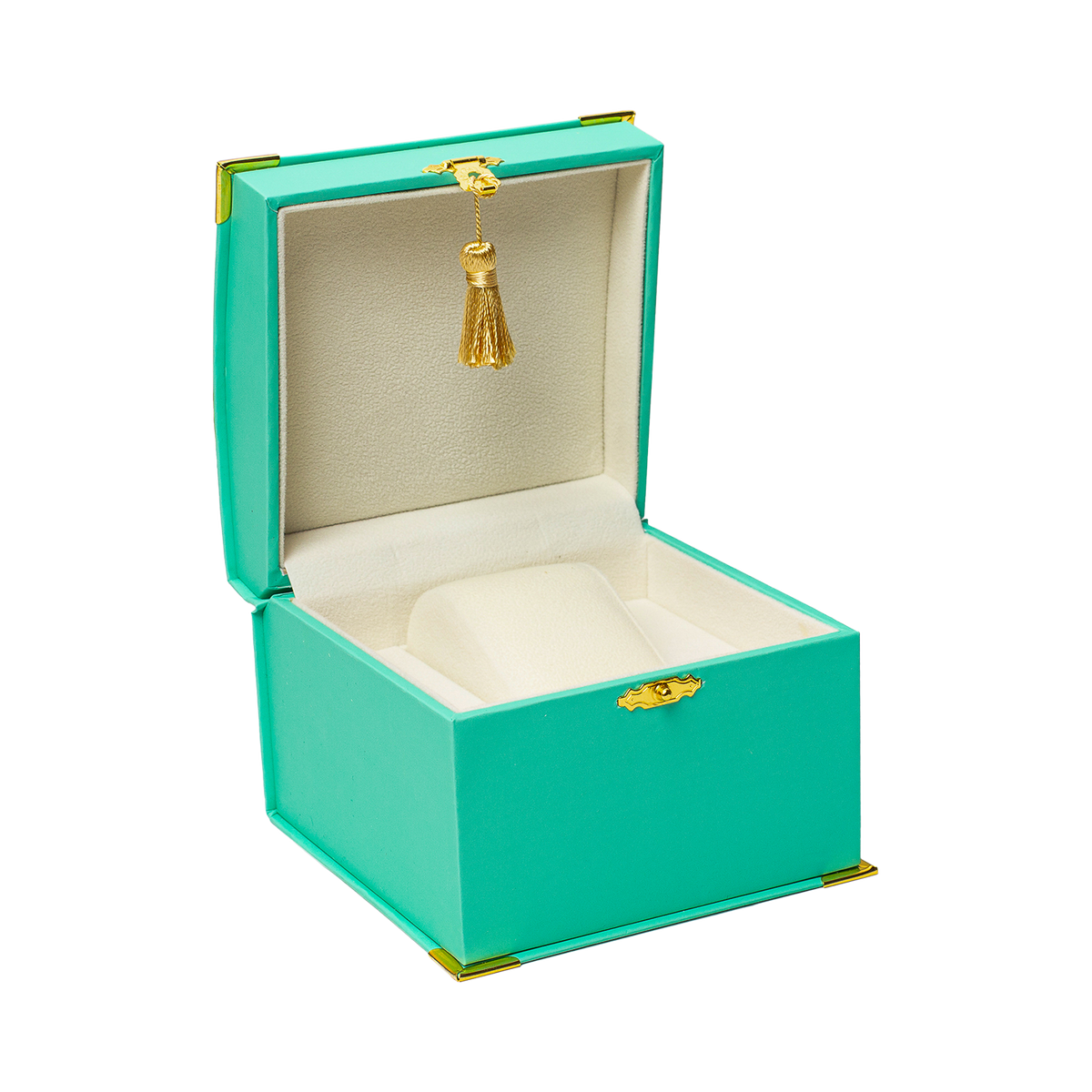 Women's Gold Plated Bangle Watch with Floral Dial - 3