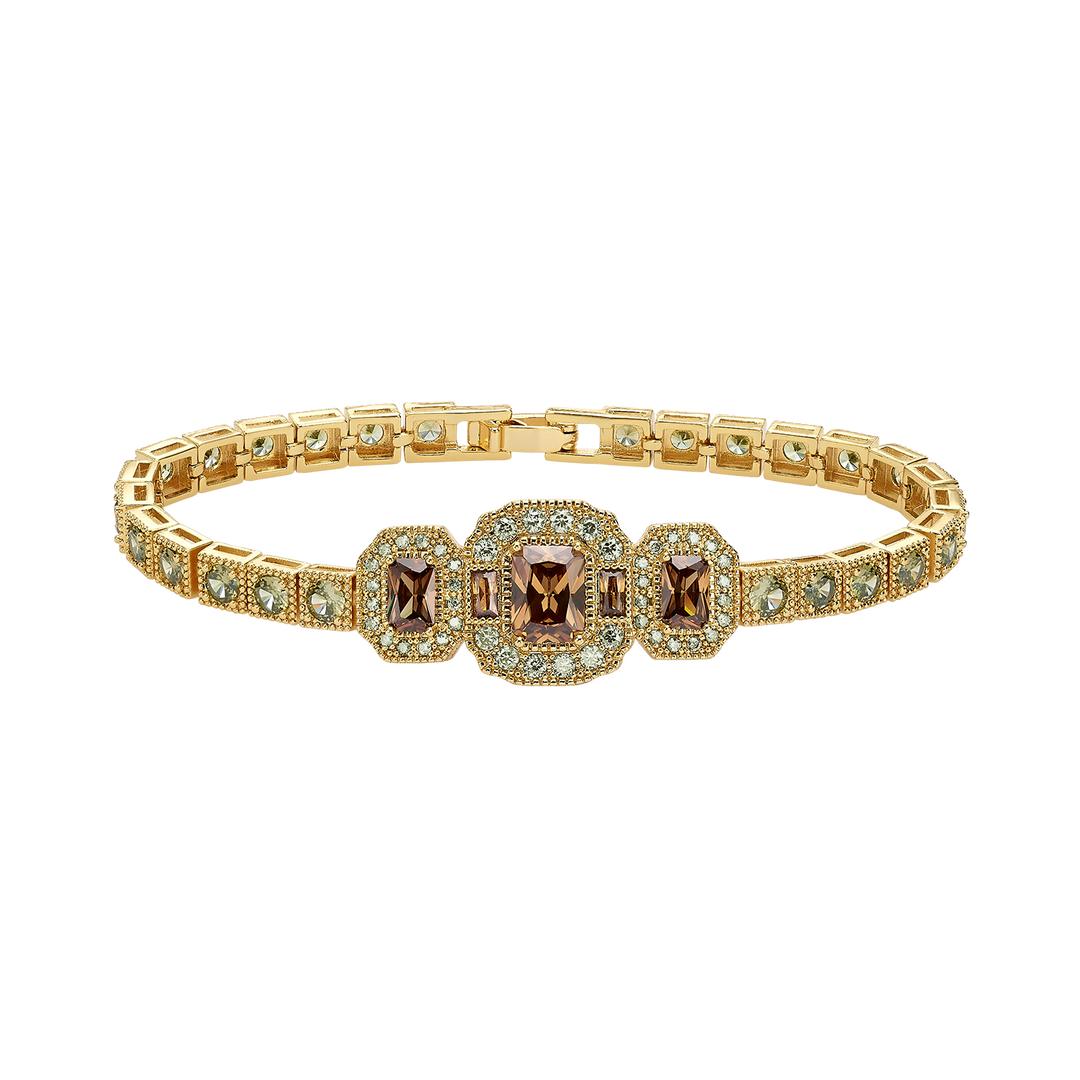 18K Gold Plated Bracelet with Zirconia - Volver