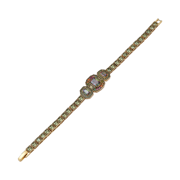 Vintage 18K Gold Plated Bracelet with Zirconia - Volver - 5