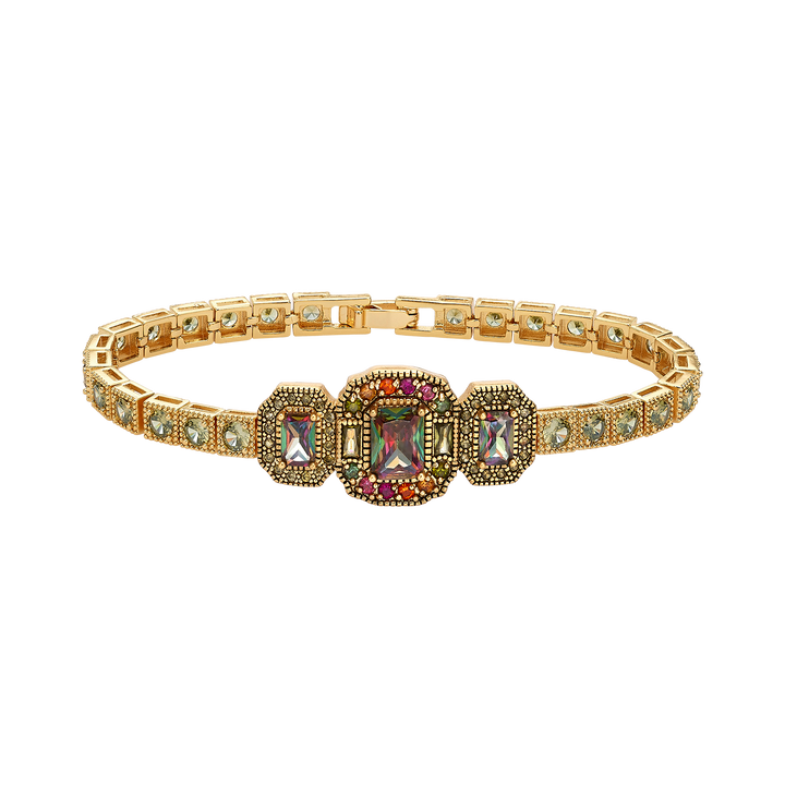 Vintage 18K Gold Plated Bracelet with Zirconia - Volver