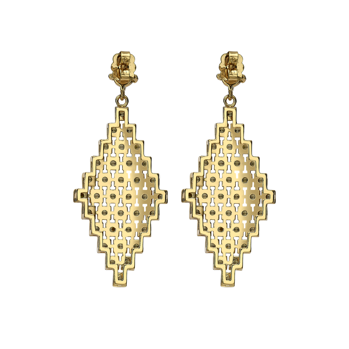 18K Gold Plated Earrings with Peridot Zirconia - Volver - 3