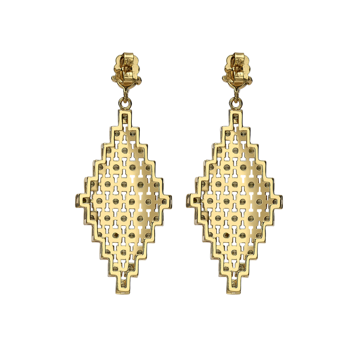 18K Gold Plated Earrings with Peridot Zirconia - Volver - 3