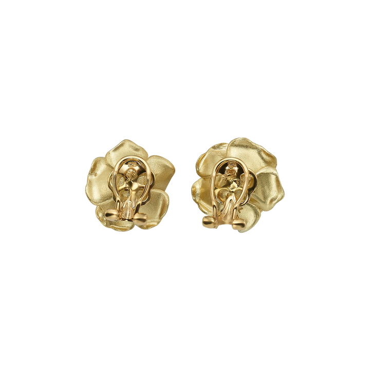 18K gold-plated earring set with nano-citrine and Monarchy enamel finish 