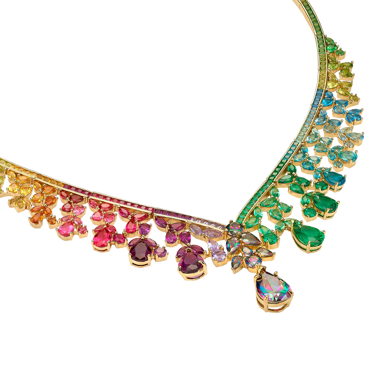 18K Gold Plated Necklace with Zirconia - Treasure - 6