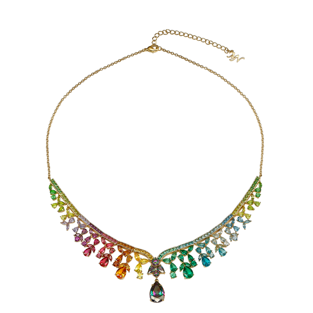 18K Gold Plated Necklace with Zirconia - Treasure - 2