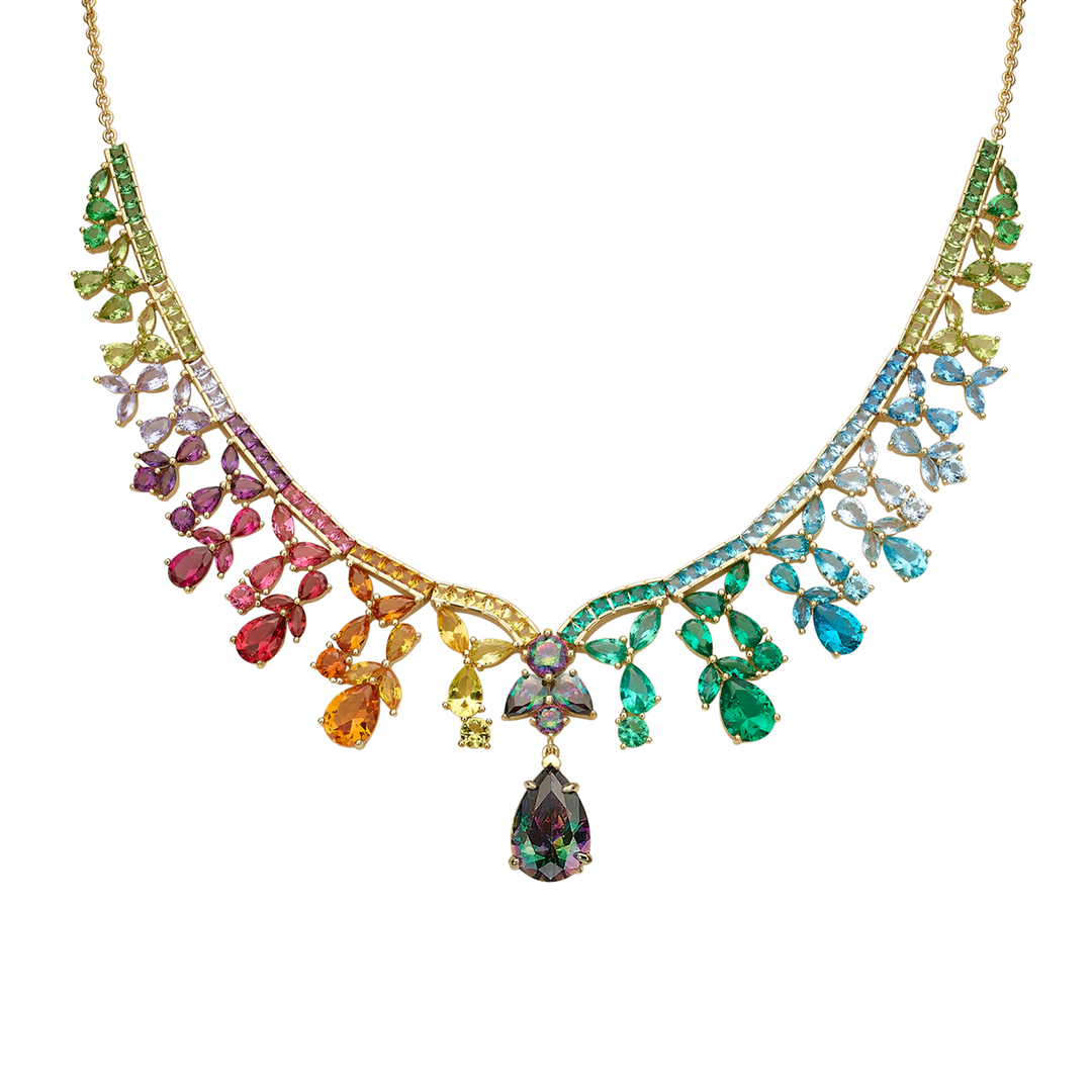 18K Gold Plated Necklace with Zirconia - Treasure