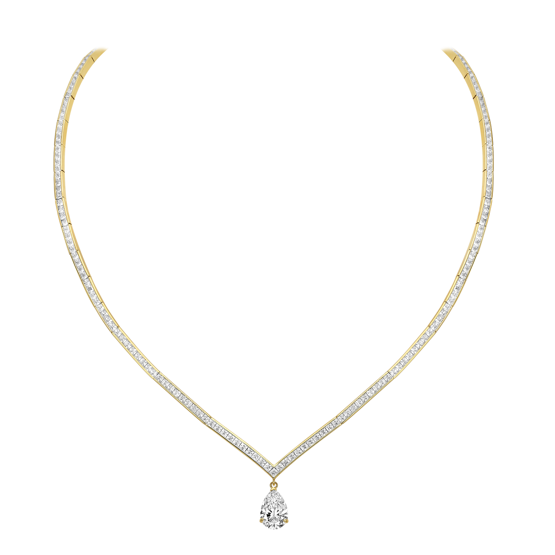 18K gold-plated tennis chain with Treasure zircons 