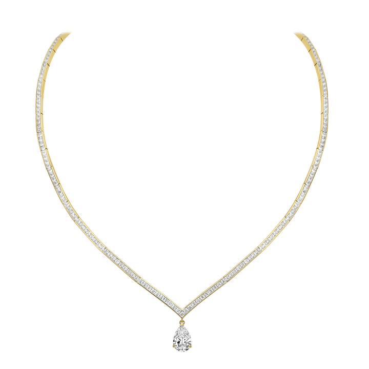 18K gold-plated tennis chain with Treasure zircons 