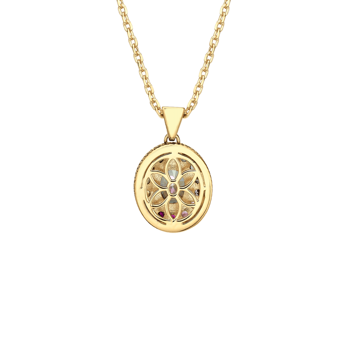 18K Gold Plated Necklace with Clear Zirconia - Nobel - 4