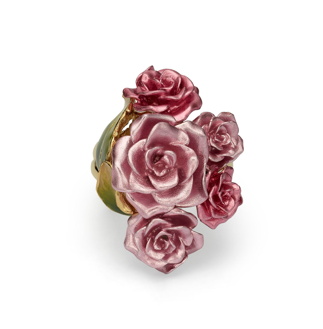 Monarchy enamel multi flower ring 