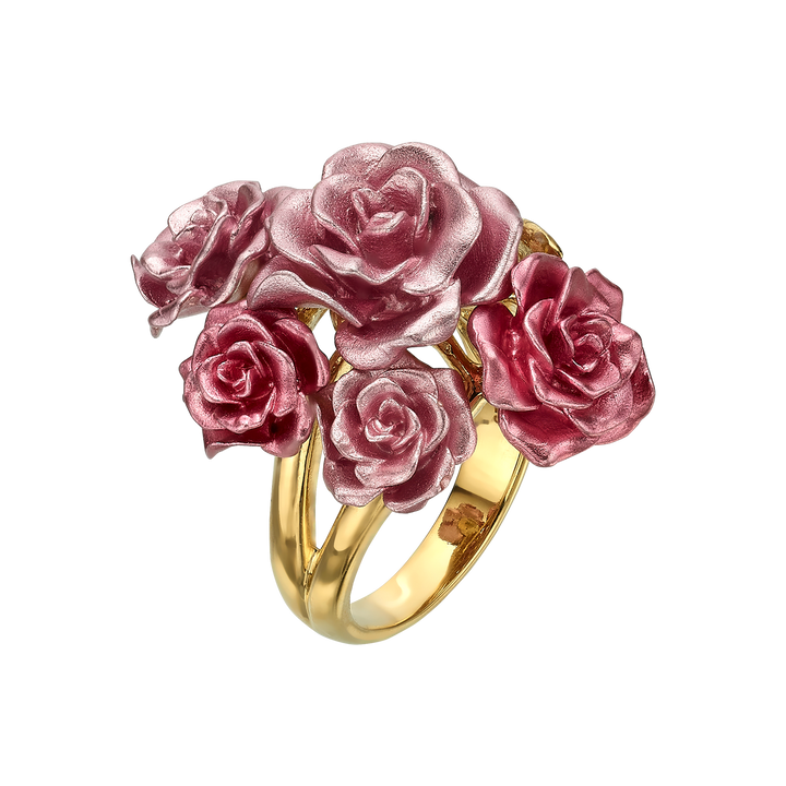 Multicolor Floral Ring with Enamel Finish - Monarchy - 6