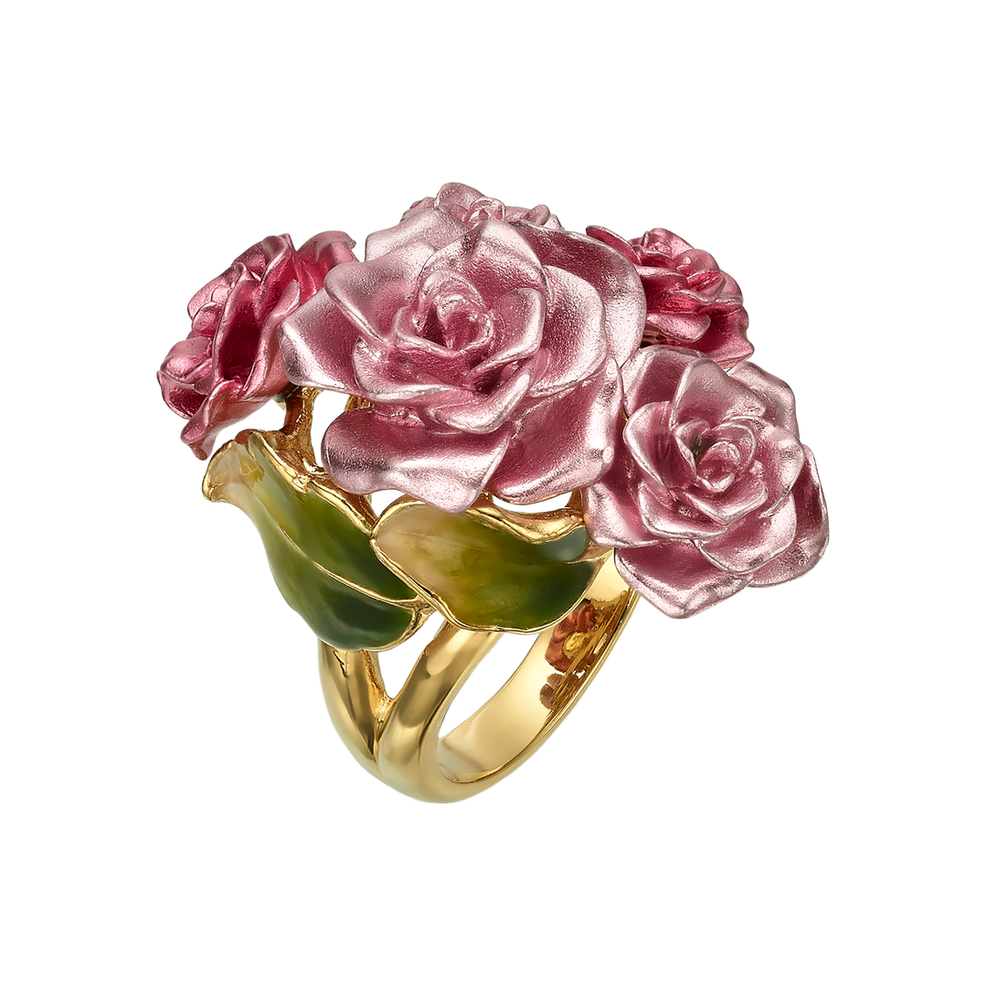 Multicolor Floral Ring with Enamel Finish - Monarchy