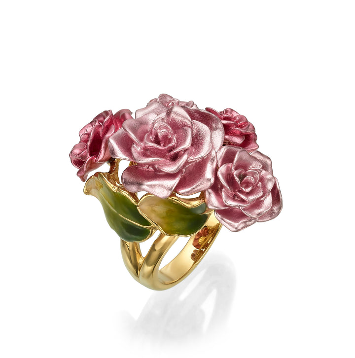 Monarchy enamel multi flower ring 