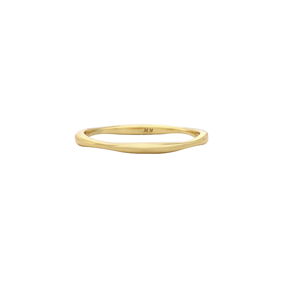 Set of 5 18K/24K Gold Plated Rings with Synthetic Opal - Mare - 6