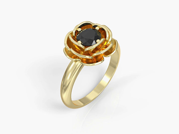 Rose ring with zircons