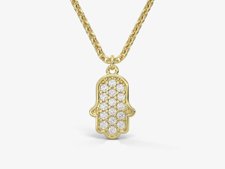 Hamsa gold necklace