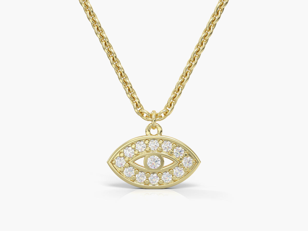 A good eye necklace studded with zircons