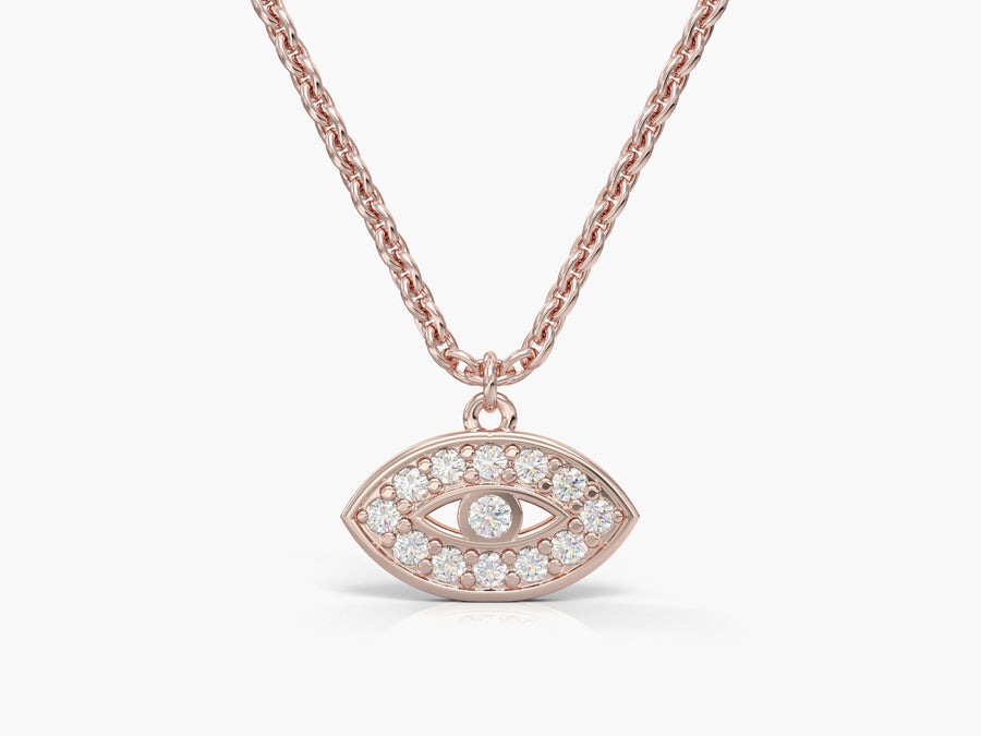 A good eye necklace studded with zircons