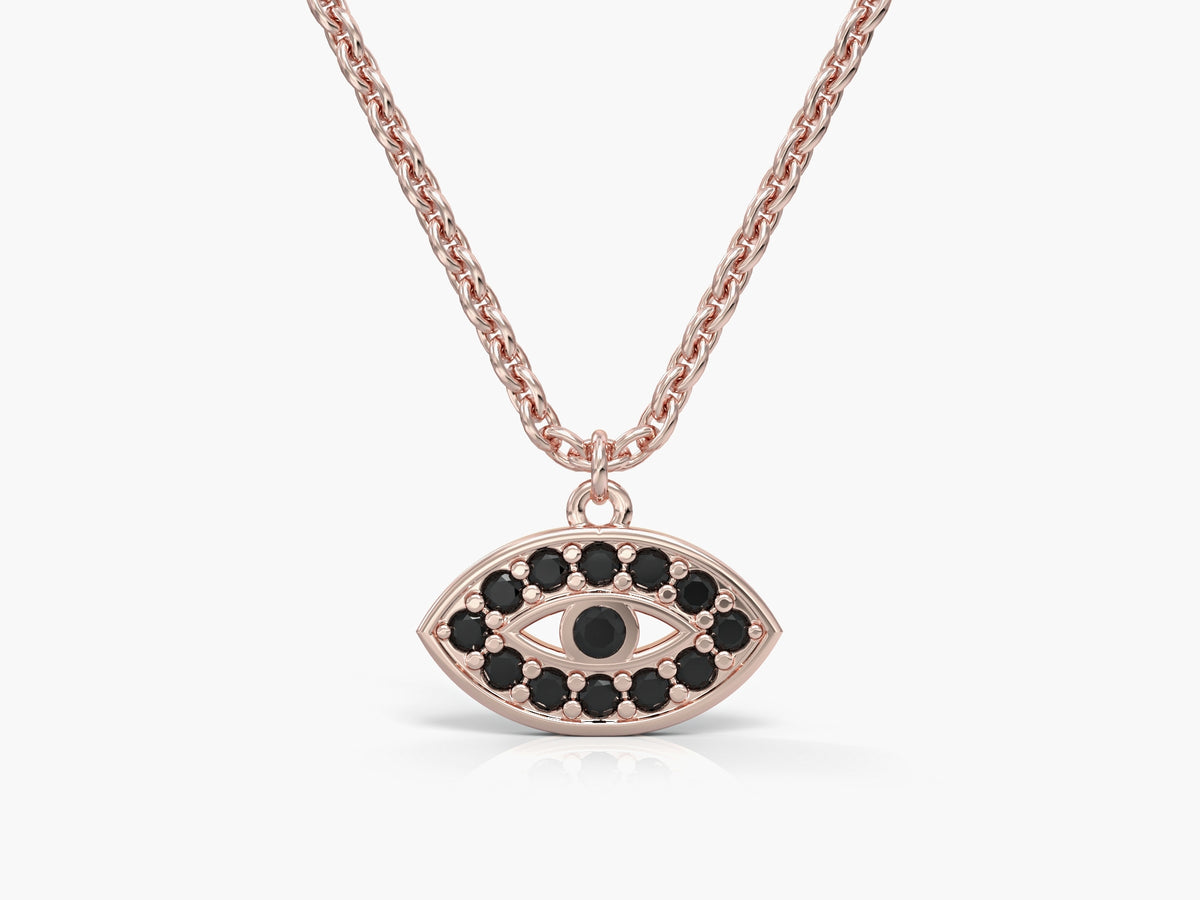 A good eye necklace studded with zircons