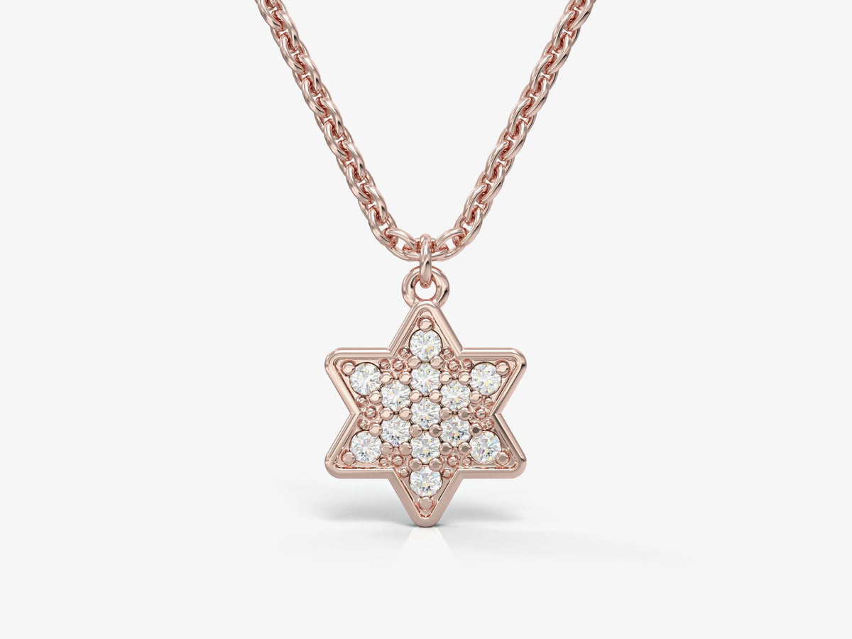Star of David gold and diamond necklace