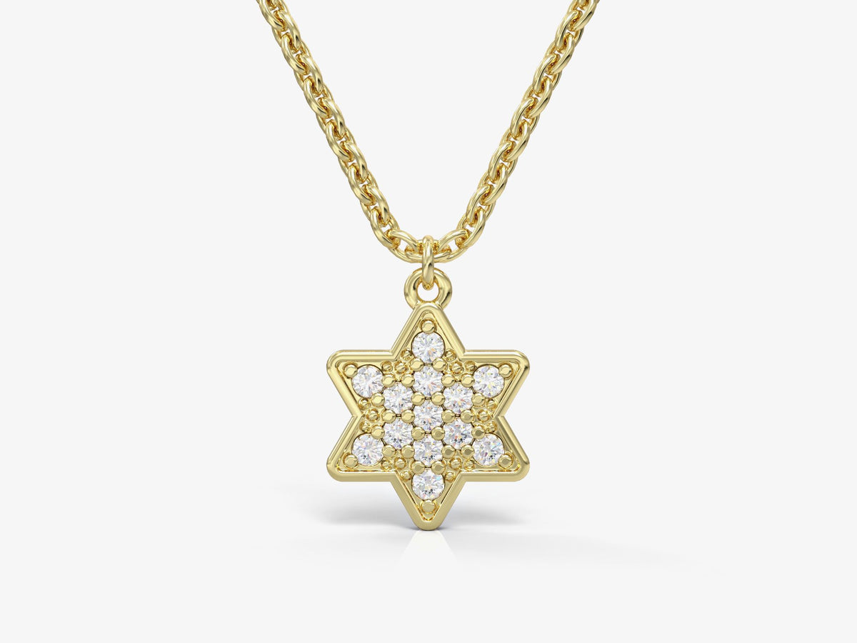 Star of David gold and diamond necklace