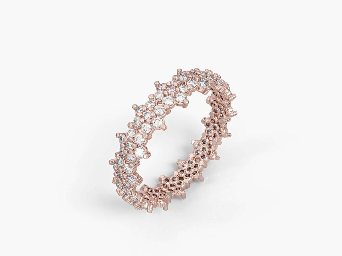 The three flower gold ring