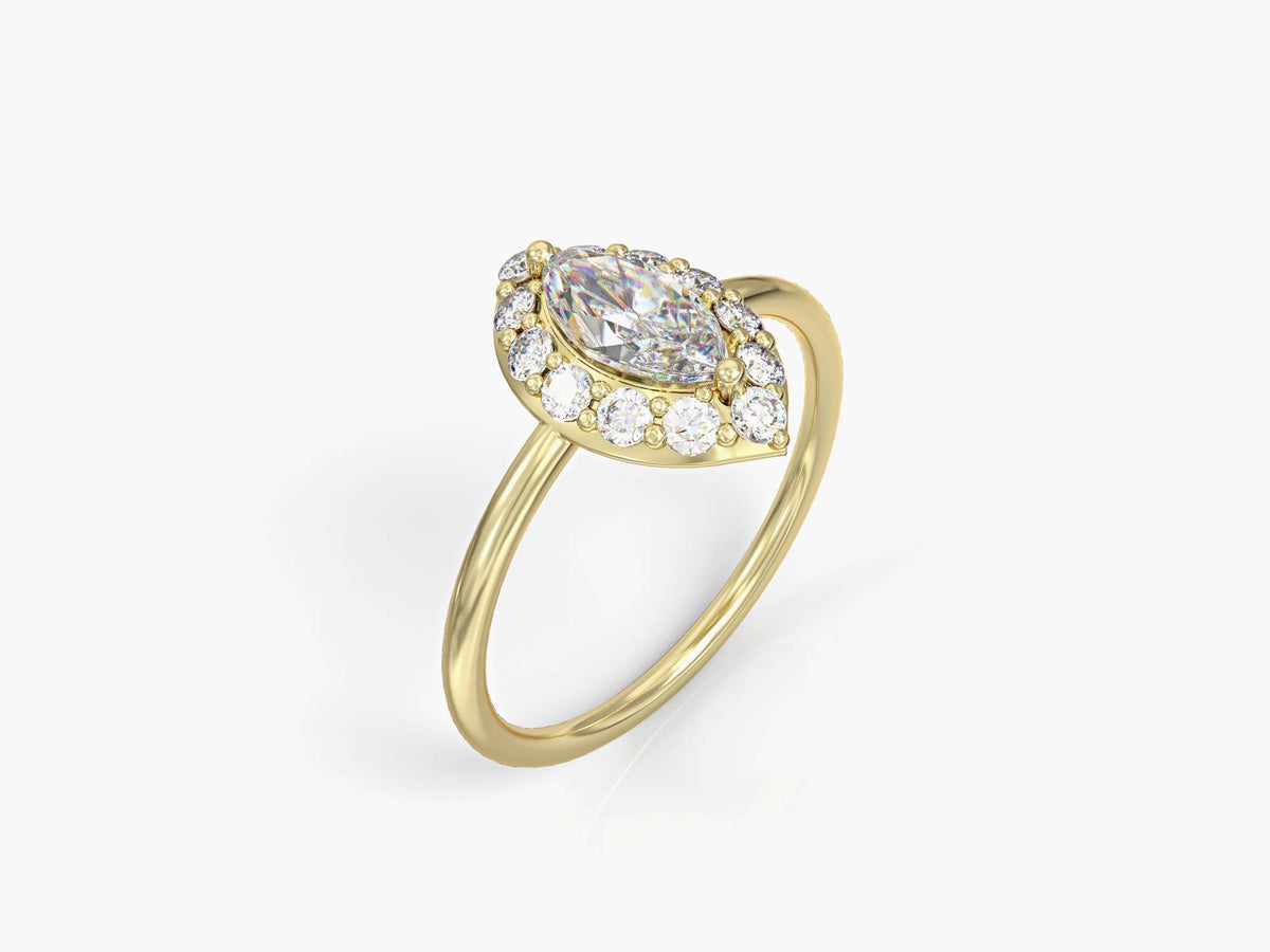 Eye gold ring