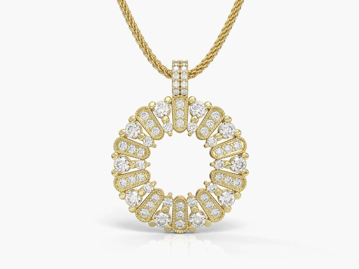 Circle of Life necklace studded with zircons