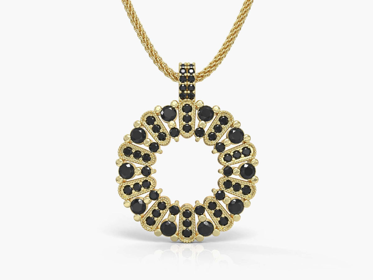 Circle of Life necklace studded with zircons