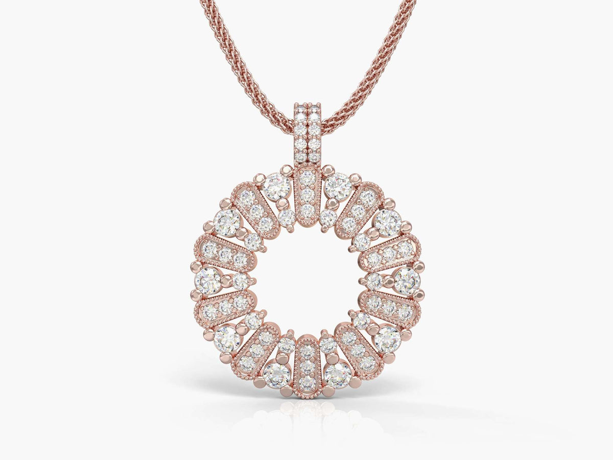 Circle of Life necklace studded with zircons
