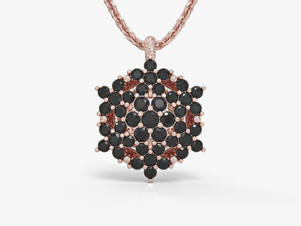 Angel necklace studded with zircons