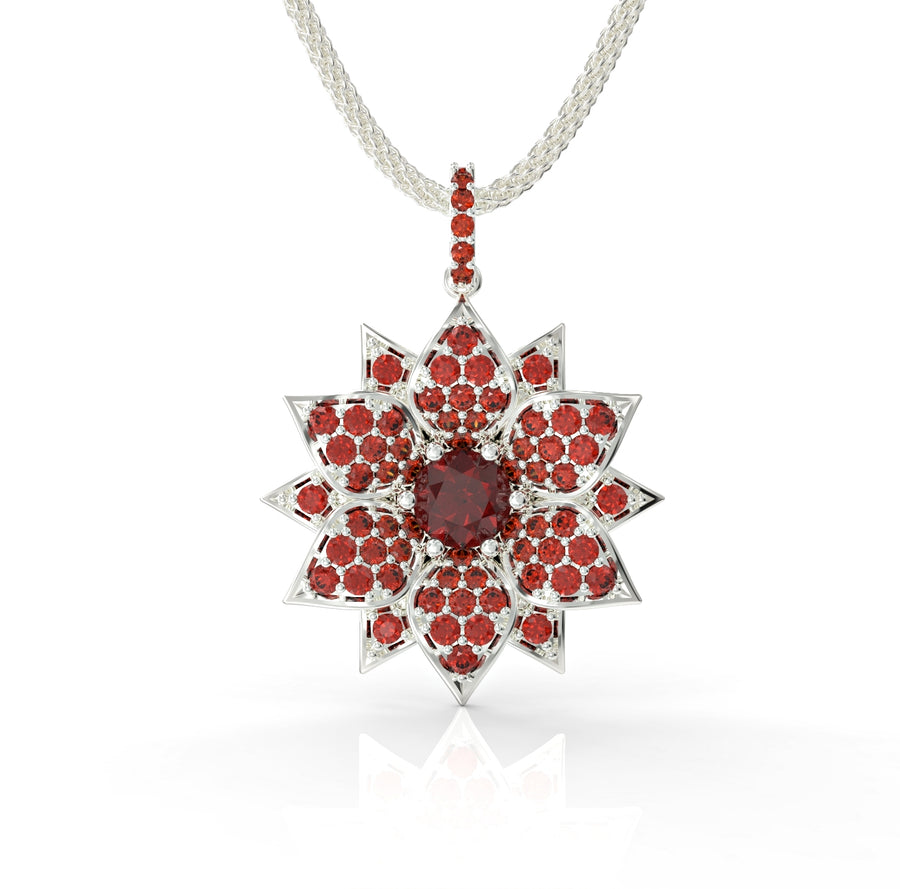 2 amaryllis gold necklace set with crystal stones