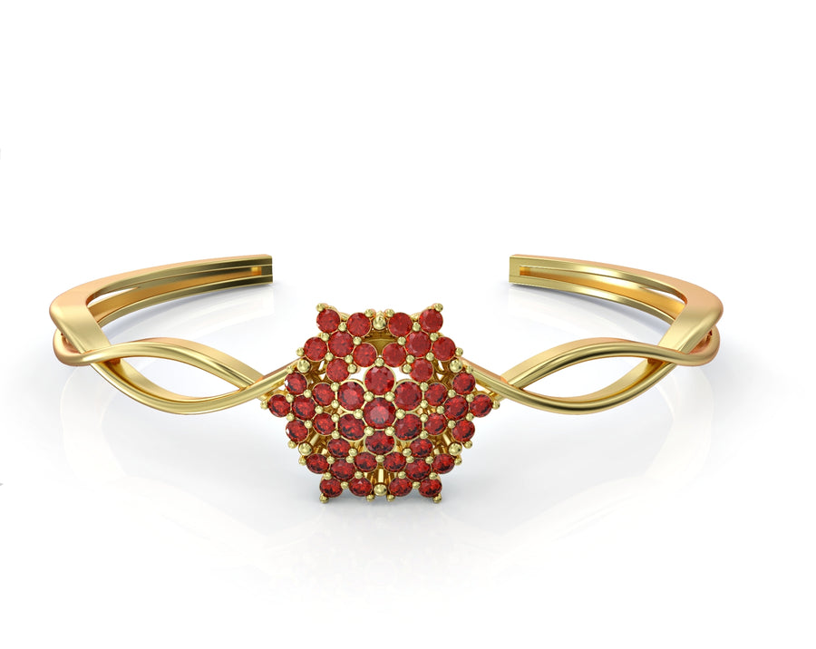 3 Bengal gold angel bracelet inlaid with crystal stones